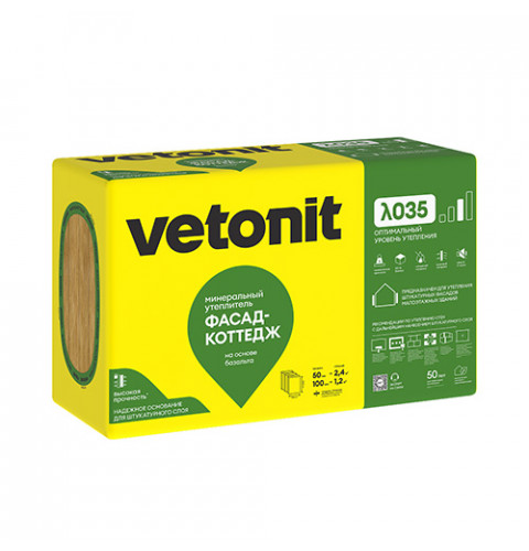 Vetonit ФАСАД-Коттедж- 50/600x1000/УПК+П Vetonit ФАСАД-Коттедж- 50/600x1000/УПК+П